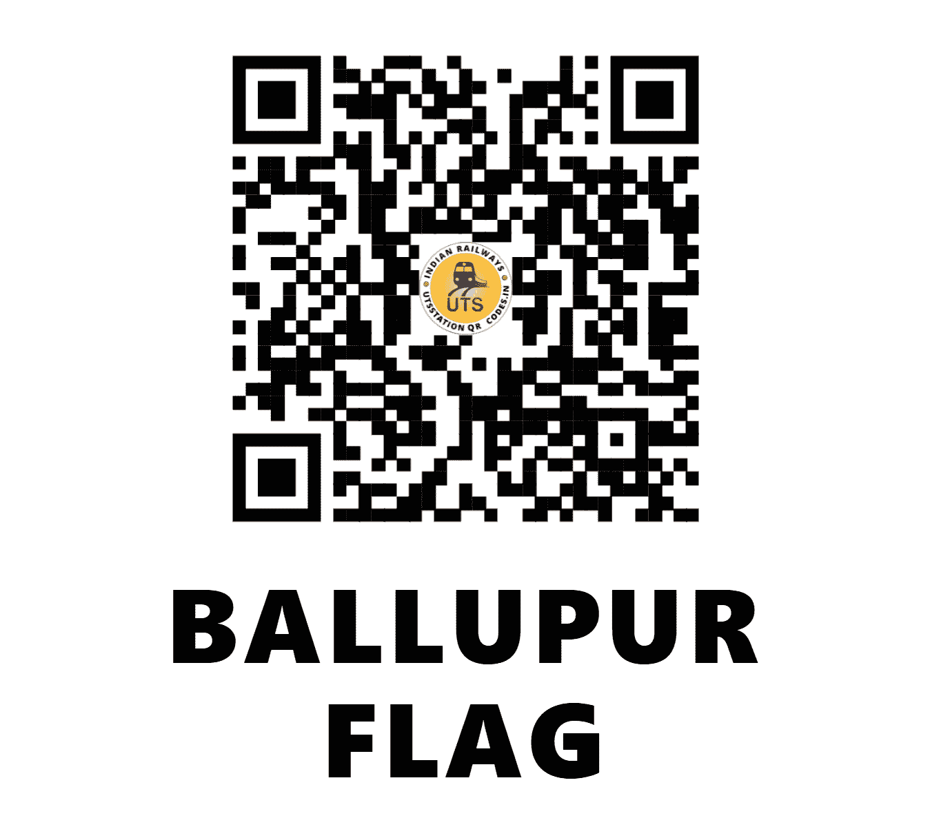 UTS QR Code for BALLUPUR FLAG - BAPR (NE - UTTAR PRADESH)